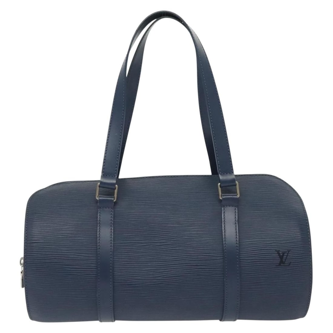 Louis Vuitton Epi Leather Soufflot Blue Shoulder Bag France: Louis Vuitton Epi Leather Soufflot Blue Shoulder Bag France The Louis Vuitton Soufflot handbag is crafted from blue Epi leather and designed for women. It features a structured silhouette with dimensi
