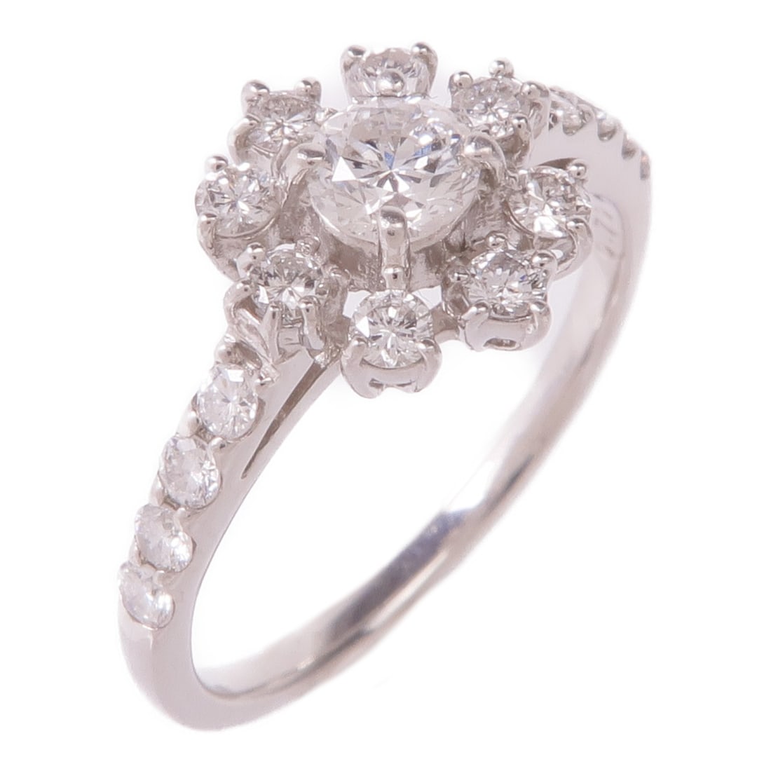 JEWELRY Diamond Ring PT900 Platinum Size 5.25: JEWELRY Diamond Ring PT900 Platinum Size 5.25 This exquisite diamond ring is crafted from PT900 platinum, known for its durability and luxurious appeal. The ring features a stunning clear diamond, mak