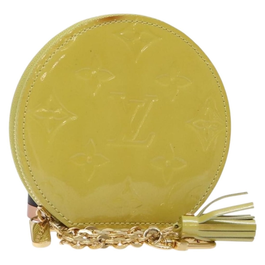 LOUIS VUITTON M91412 Vernis Coin Purse Veil Amplession: LOUIS VUITTON M91412 Vernis Coin Purse Veil Amplession This authentic LOUIS VUITTON Vernis Porte Monnaie Chapo Coin Purse features a stylish Veil amplession color and is crafted from durable patent le