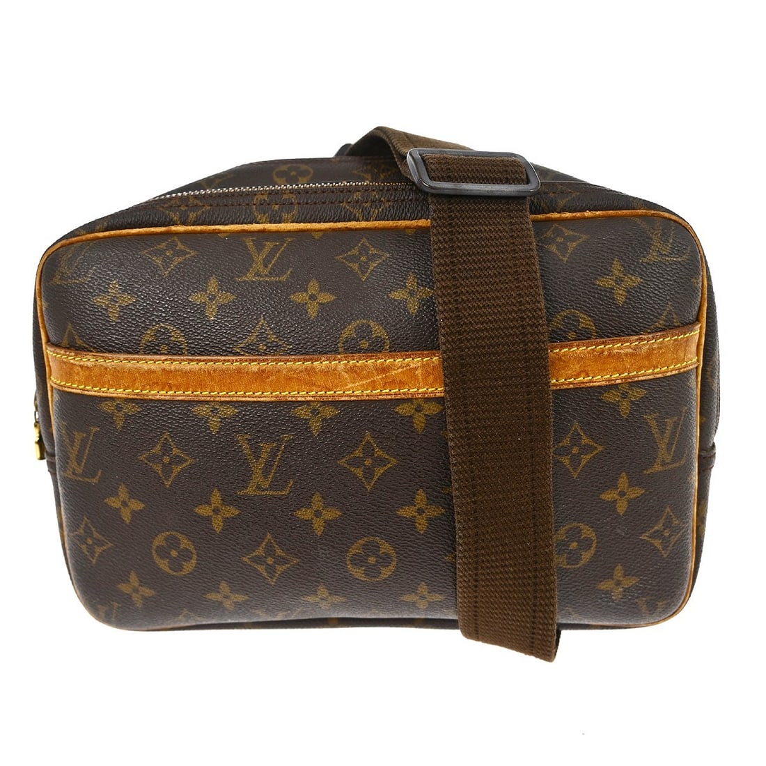 Louis Vuitton Reporter PM Monogram Canvas Small Brown Shoulder Bag (1 of 17)