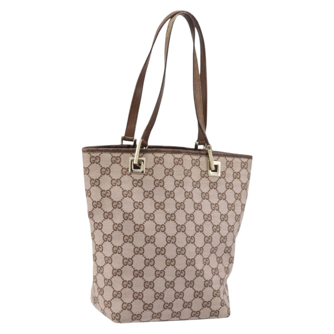 Pink and Gold GG Canvas Tote by Gucci Model 002 1099: Pink and Gold GG Canvas Tote by Gucci Model 002 1099 This is a GUCCI GG Canvas Tote Bag designed for women, featuring a pink and gold color scheme. The exterior is crafted from signature GG canvas, co