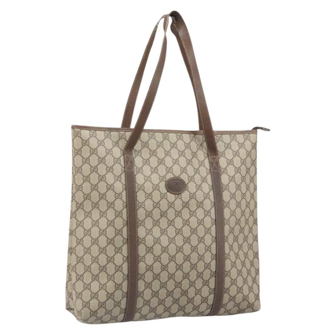 Beige GG Supreme PVC Tote Gucci 156 02 110 Italy Women's Handbag: Beige GG Supreme PVC Tote Gucci 156 02 110 Italy Women's Handbag This GUCCI GG Supreme tote bag is crafted from beige PVC leather and GG canvas, offering a classic and recognizable look. Designed for 