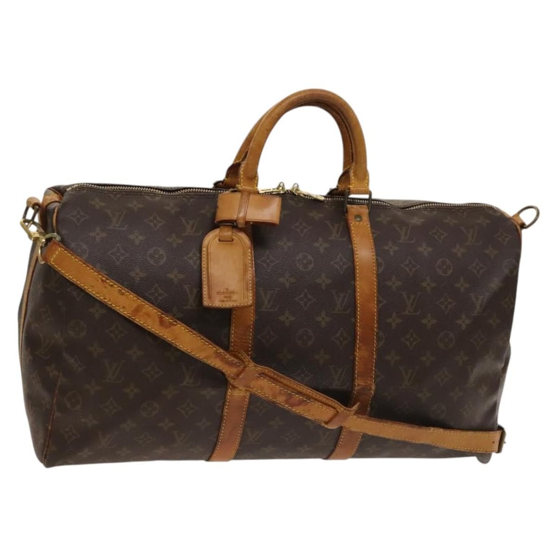 LOUIS VUITTON Monogram Keepall Bandouliere 50 Bag M41416 Auth France (1 of 18)
