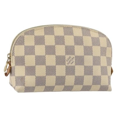 Louis Vuitton Damier Azur Cosmetic Pouch PM N60024: Louis Vuitton Damier Azur Cosmetic Pouch PM N60024 This is a Louis Vuitton Damier Azur Pochette Cosmetic PM Pouch, crafted from Damier Azur canvas. The pouch features a compact design and is made in S