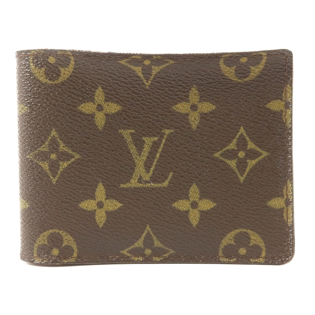 Louis Vuitton Monogram Brown Multiple Bi-Fold Wallet M60895: Louis Vuitton Monogram Brown Multiple Bi-Fold Wallet M60895 This Louis Vuitton Multiple Wallet features the iconic Monogram pattern in brown PVC coated canvas. Designed as a bi-fold wallet for men, it