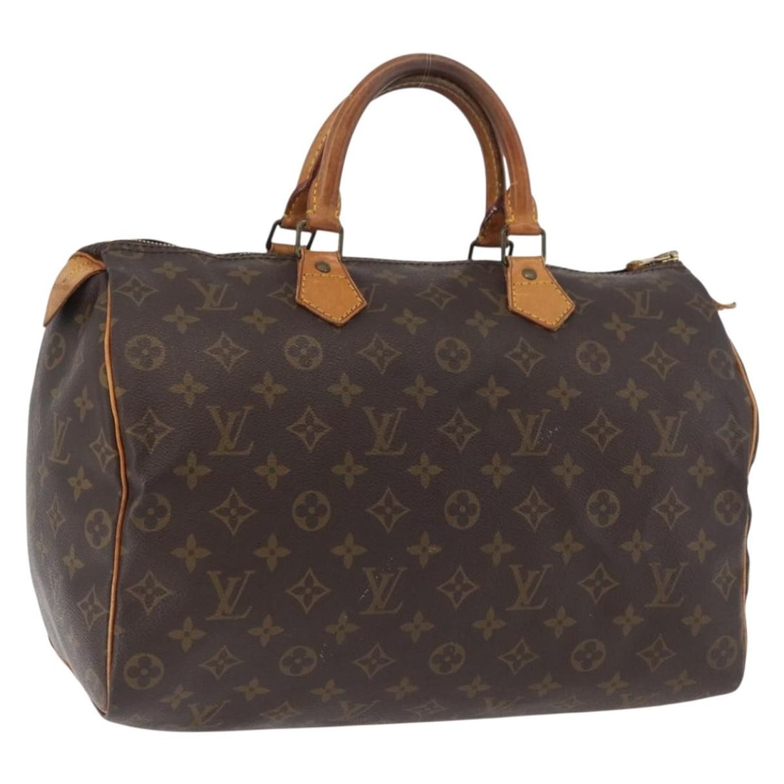 Louis Vuitton Speedy 35 Monogram Canvas Handbag M41524 France: Louis Vuitton Speedy 35 Monogram Canvas Handbag M41524 France This Louis Vuitton Monogram Speedy 35 handbag features the iconic monogram canvas exterior and is designed for women. The bag is made in F