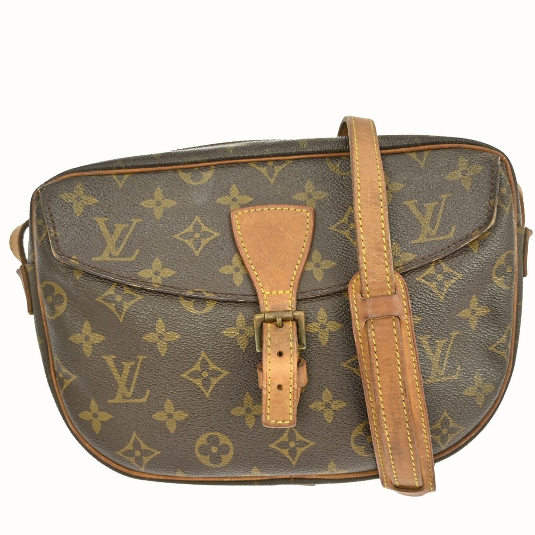 Louis Vuitton Jeune Fille MM Monogram Canvas Crossbody Shoulder Bag: Louis Vuitton Jeune Fille MM Monogram Canvas Crossbody Shoulder Bag This Louis Vuitton Jeune Fille MM shoulder bag features the iconic monogram canvas exterior with a brown colorway and beige crossbod