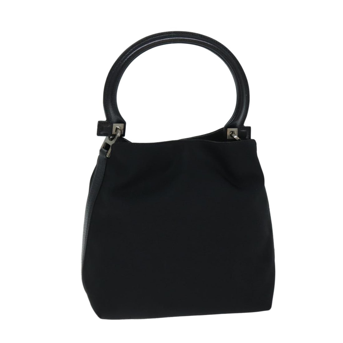 Salvatore Ferragamo Black Nylon Shoulder Bag Italy: Salvatore Ferragamo Black Nylon Shoulder Bag Italy This Salvatore Ferragamo shoulder bag is crafted from black nylon and designed for women. The bag features a compact and practical silhouette with ap