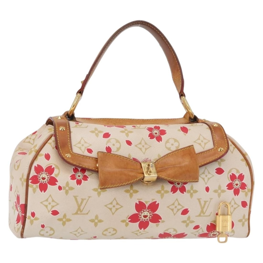 Louis Vuitton Cherry Blossom Sac Retro PM White Canvas Handbag M92014 (1 of 18)