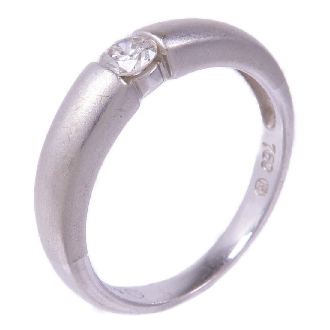 JEWELRY 18K White Gold Diamond Ring Size 4.75: JEWELRY 18K White Gold Diamond Ring Size 4.75 This exquisite diamond ring is crafted from 18K white gold, offering a stunning clear finish that accentuates the beauty of its main diamond stone. Design