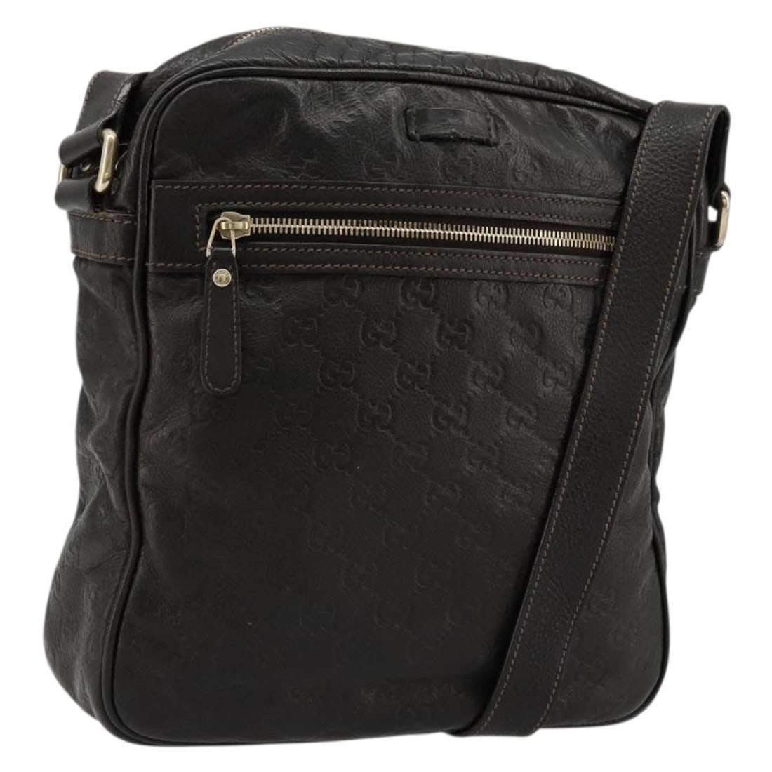 Gucci Guccissima Brown Gold Leather GG Canvas Shoulder Bag 201448: Gucci Guccissima Brown Gold Leather GG Canvas Shoulder Bag 201448 This Gucci GG Canvas Guccissima shoulder bag features a combination of leather and signature GG canvas in brown and gold tones. Design