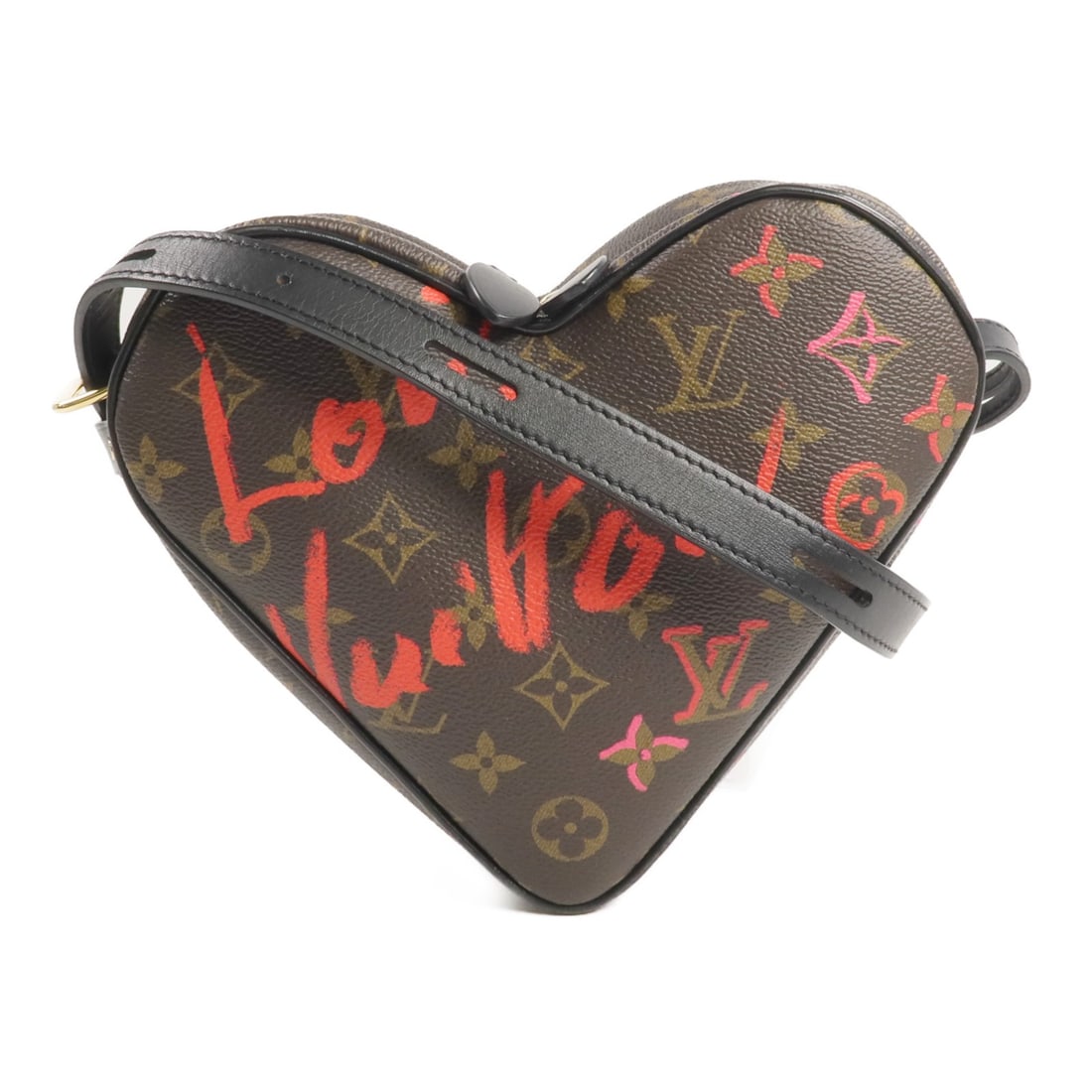 Louis Vuitton Sac Coeur Monogram Brown Shoulder Bag with Gold Hardware: Louis Vuitton Sac Coeur Monogram Brown Shoulder Bag with Gold Hardware This Louis Vuitton Sac Coeur Fall In Love shoulder bag features the iconic Monogram brown PVC coated canvas. Designed for women, 