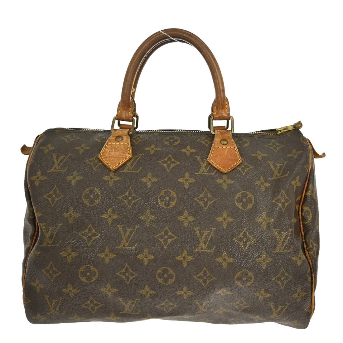 Louis Vuitton Speedy 30 Monogram Canvas Satchel Bag M41526: Louis Vuitton Speedy 30 Monogram Canvas Satchel Bag M41526 This Louis Vuitton Speedy 30 handbag features the iconic monogram canvas exterior with beige double leather handles and a zip closure. Design