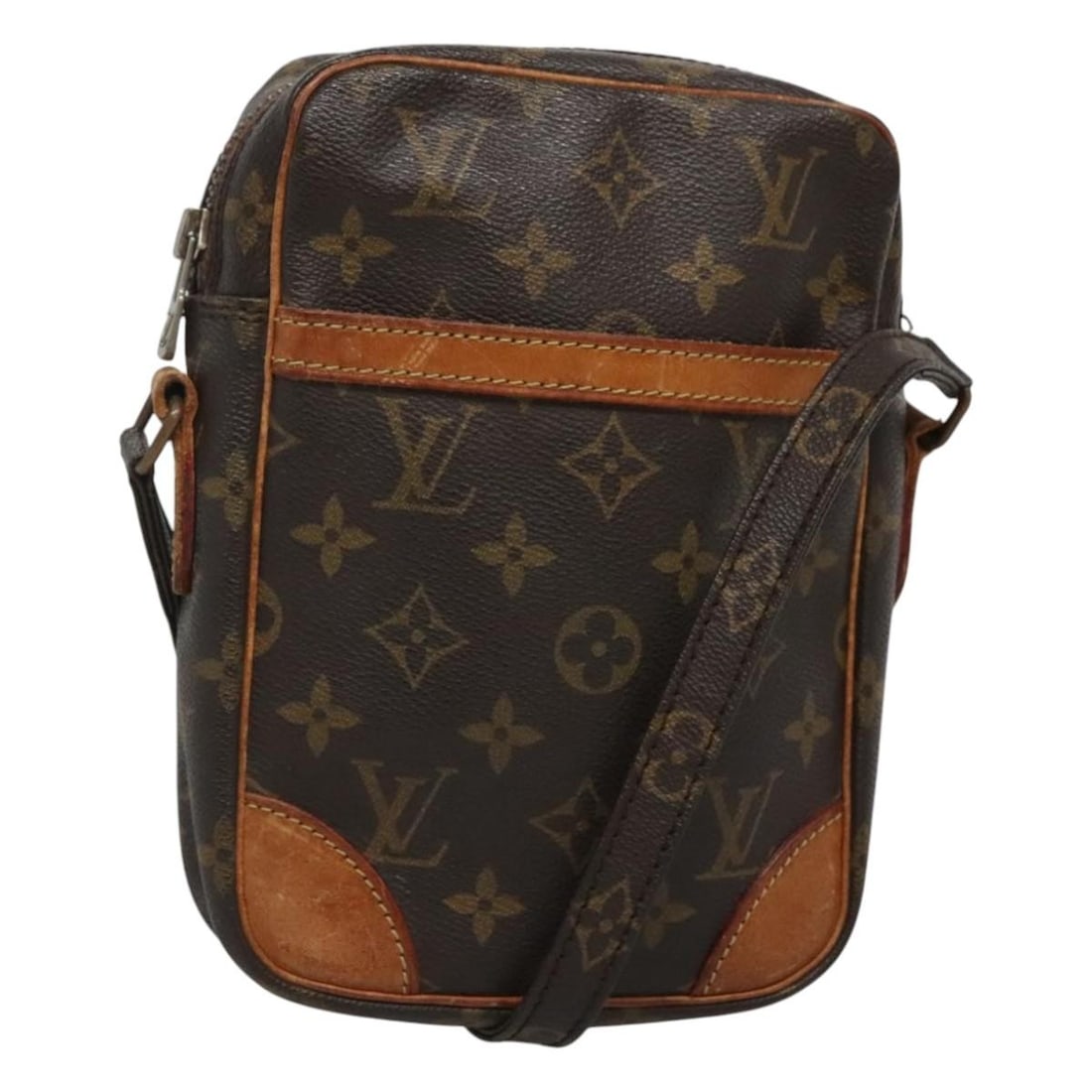 Louis Vuitton Danube Monogram Canvas Shoulder Bag M45266 France: Louis Vuitton Danube Monogram Canvas Shoulder Bag M45266 France This Louis Vuitton Danube shoulder bag features the iconic Monogram canvas and is designed for women. The bag is made in France and incl