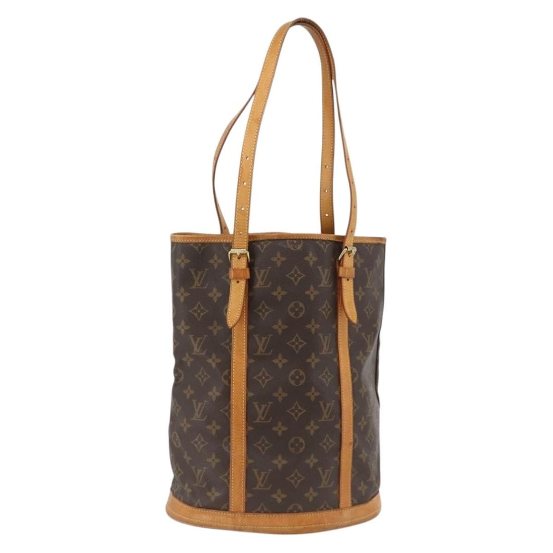 Louis Vuitton Monogram Canvas Bucket GM Shoulder Bag M42236 France: Louis Vuitton Monogram Canvas Bucket GM Shoulder Bag M42236 France This is a Louis Vuitton Monogram Bucket GM shoulder bag crafted from monogram canvas. Made in France, the bag features an adjustable 