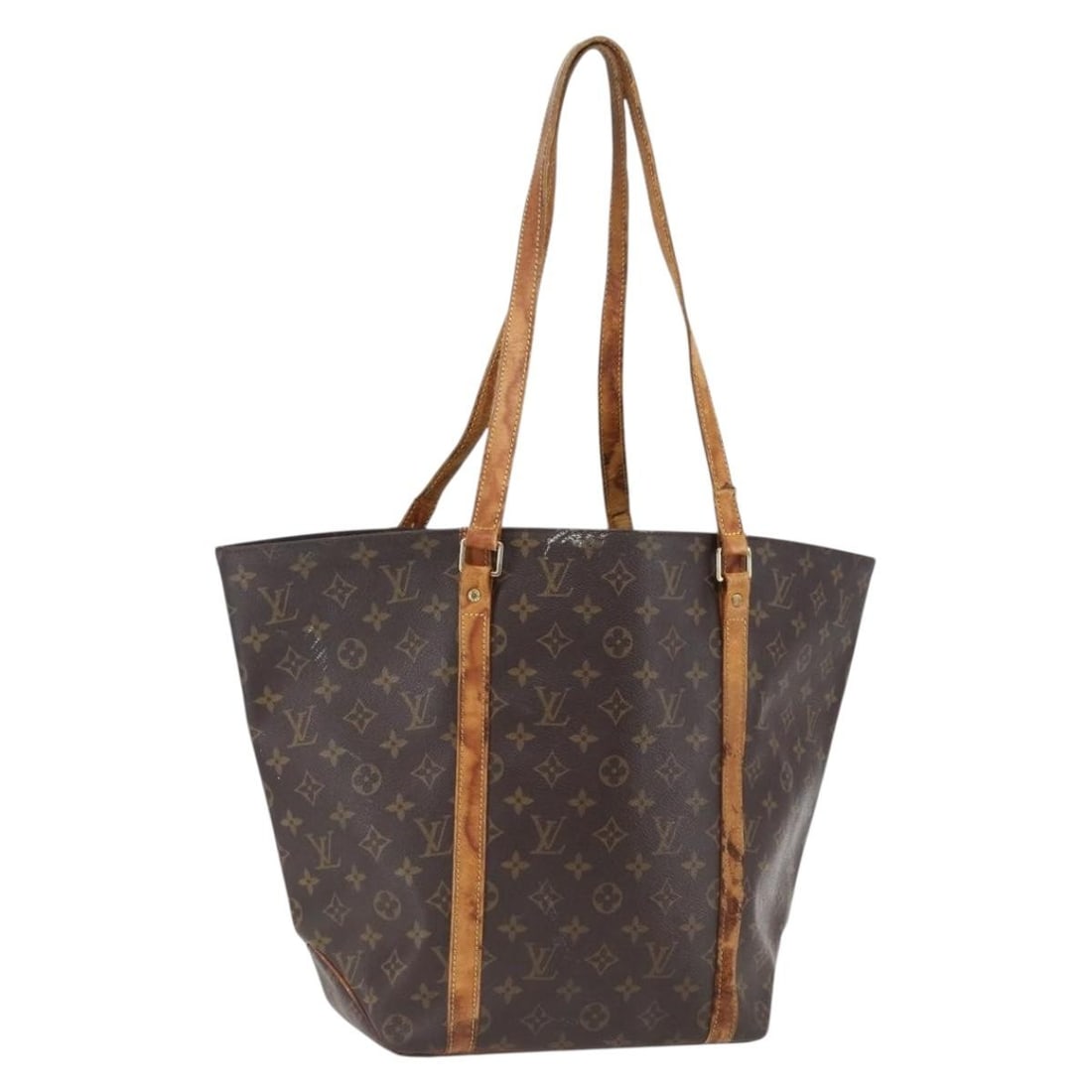 Louis Vuitton Monogram Canvas Sac Shopping Tote M51108 Shoulder Bag: Louis Vuitton Monogram Canvas Sac Shopping Tote M51108 Shoulder Bag This Louis Vuitton Monogram Sac Shopping Tote Bag, model M51108, features the signature monogram canvas exterior and is crafted in