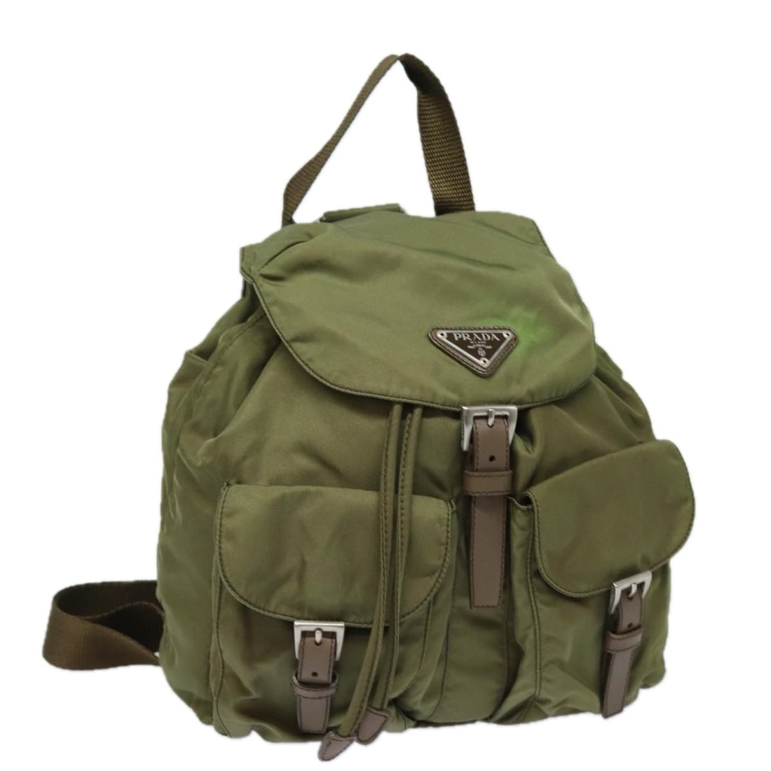 Prada Nylon Khaki Women s Shoulder Bag Italy (1 of 18)