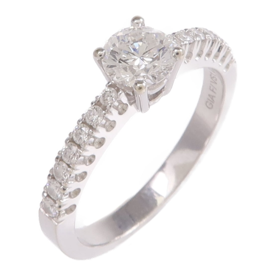 18K White Gold Diamond Ring Size 5.75 JEWELRY: 18K White Gold Diamond Ring Size 5.75 JEWELRY This elegant women's ring features a diamond set in 18K white gold. Designed in a classic style, the ring is sized at US 5.75 and displays reasonable wear