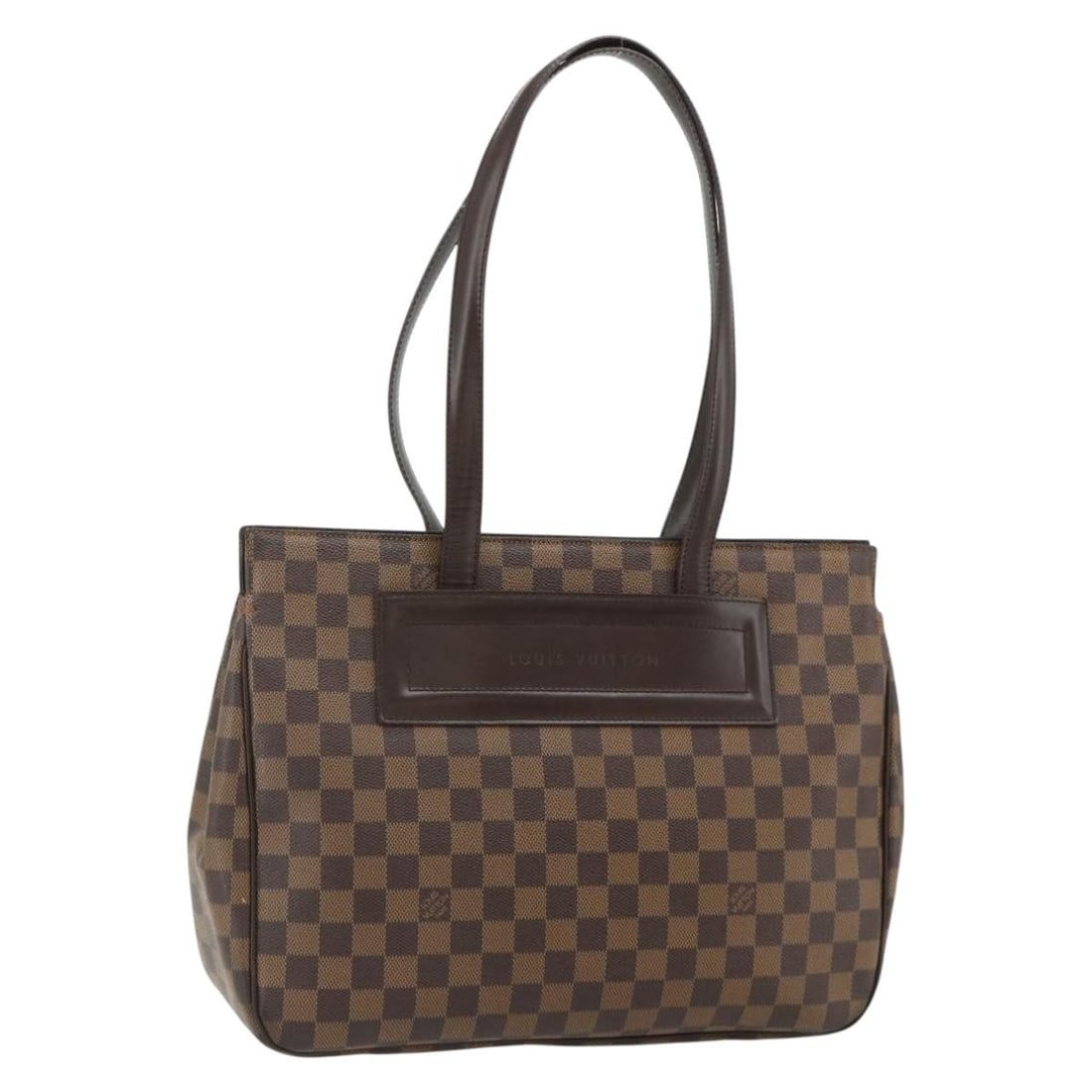 Louis Vuitton Parioli PM Damier Ebene Canvas Tote N51123: Louis Vuitton Parioli PM Damier Ebene Canvas Tote N51123 This Louis Vuitton Parioli PM Tote Bag features the iconic Damier Ebene canvas, offering a classic and sophisticated look. Designed for women, 