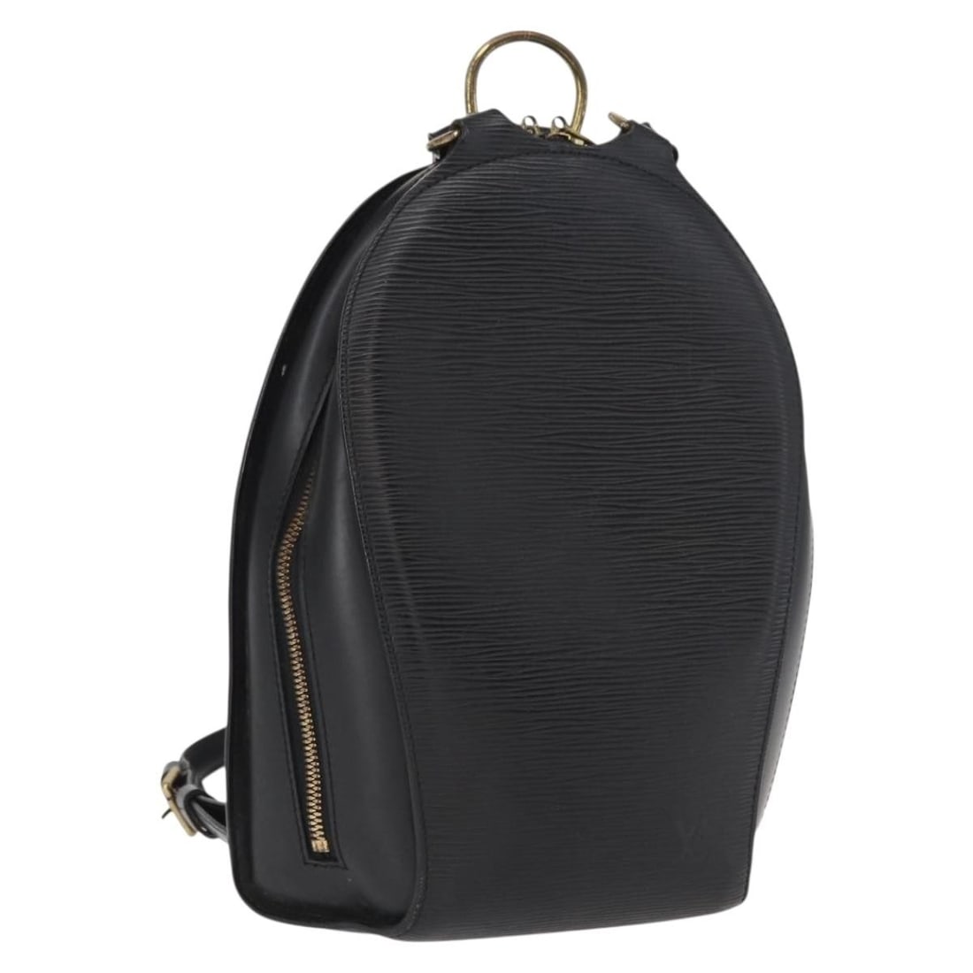 Louis Vuitton Epi Leather Mabillon Black Backpack Model M52232 France: Louis Vuitton Epi Leather Mabillon Black Backpack Model M52232 France This Louis Vuitton Mabillon backpack is crafted from black Epi leather and features a structured, minimalist design. The bag shows