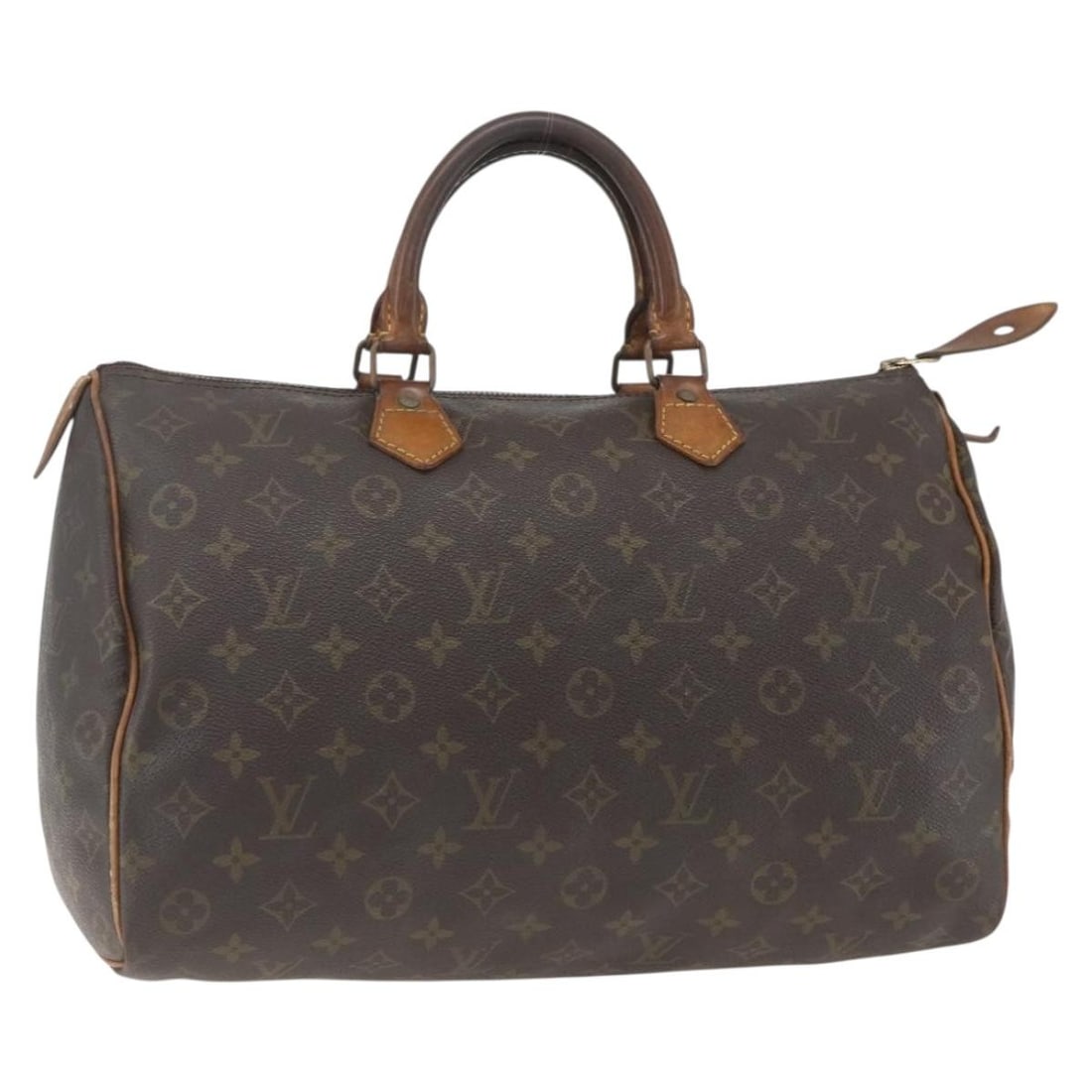 Speedy 35 Monogram Canvas Handbag by Louis Vuitton M41524 France: Speedy 35 Monogram Canvas Handbag by Louis Vuitton M41524 France This Louis Vuitton Monogram Speedy 35 handbag features the iconic monogram canvas exterior and is crafted in France. The bag has a top 