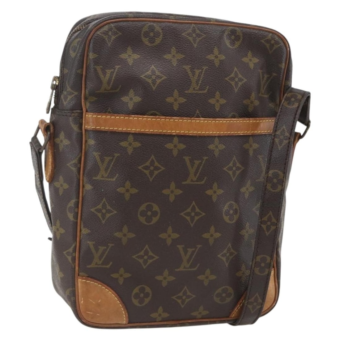 Louis Vuitton Danube MM Monogram Canvas Shoulder Bag M45264 France: Louis Vuitton Danube MM Monogram Canvas Shoulder Bag M45264 France This is a Louis Vuitton Monogram Danube MM shoulder bag, crafted from signature Monogram canvas with a matching Monogram colorway. De