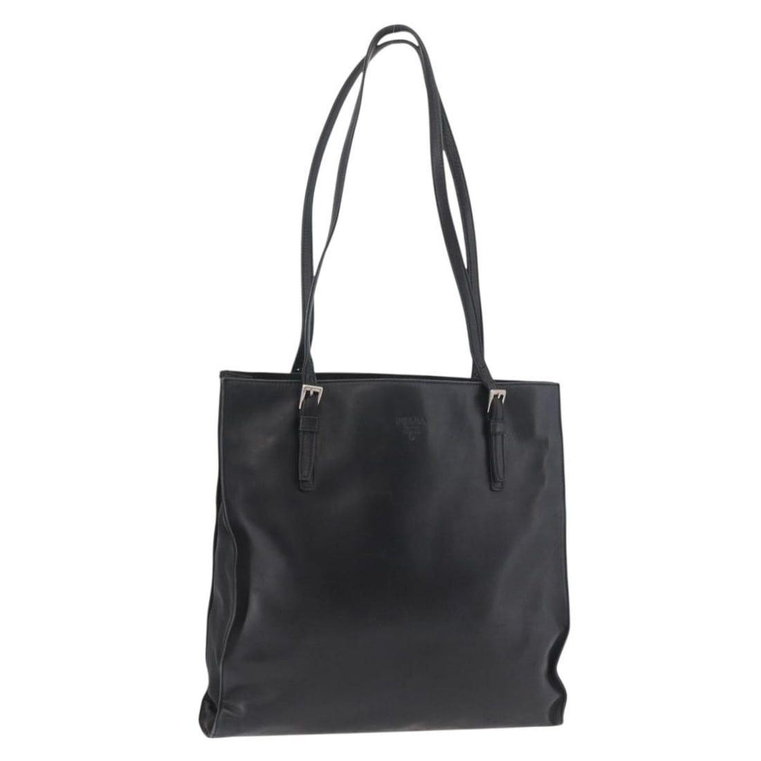 Prada Black Silver Leather Tote Bag Italy Women: Prada Black Silver Leather Tote Bag Italy Women This PRADA tote bag is crafted from black and silver leather and features a classic, structured silhouette. Designed for women, it offers both style and