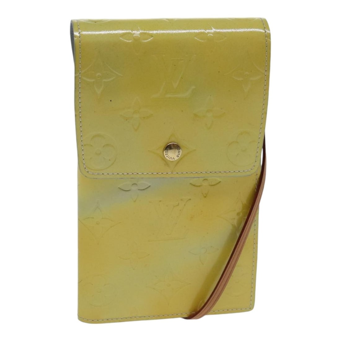 Louis Vuitton Monogram Vernis Walker Wallet Gris Patent Leather with Strap (1 of 18)