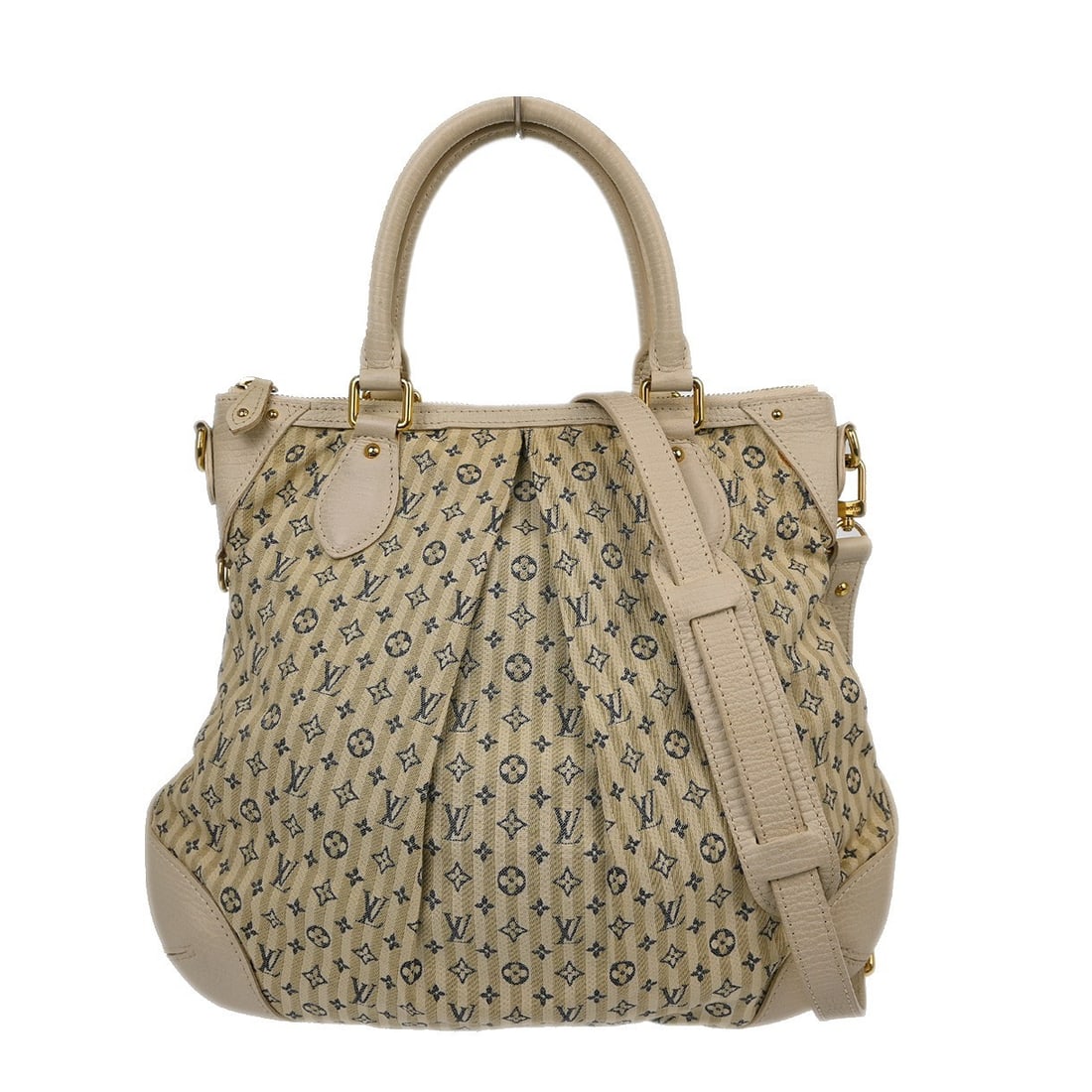 Louis Vuitton Marina PM Monogram Mini Lin Beige Shoulder Bag: Louis Vuitton Marina PM Monogram Mini Lin Beige Shoulder Bag This Louis Vuitton Marina PM shoulder bag from the Monogram Mini Lin collection features a beige monogram canvas exterior with leather trim
