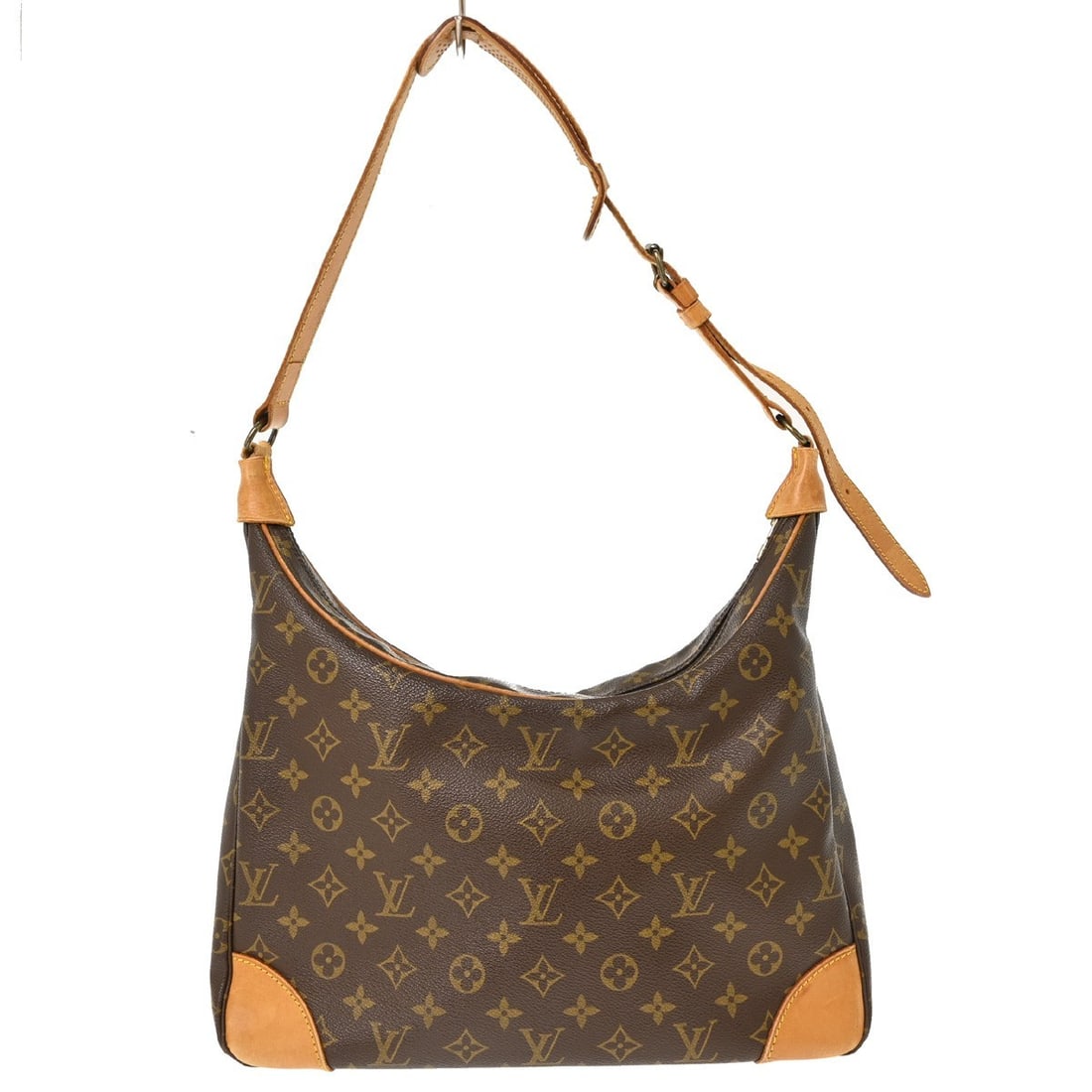 Louis Vuitton Boulogne 35 Monogram Leather Shoulder Bag M51260 Brown Vintage: Louis Vuitton Boulogne 35 Monogram Leather Shoulder Bag M51260 Brown Vintage This Louis Vuitton Monogram Boulogne 35 shoulder bag features the iconic monogram pattern in brown leather with beige leath