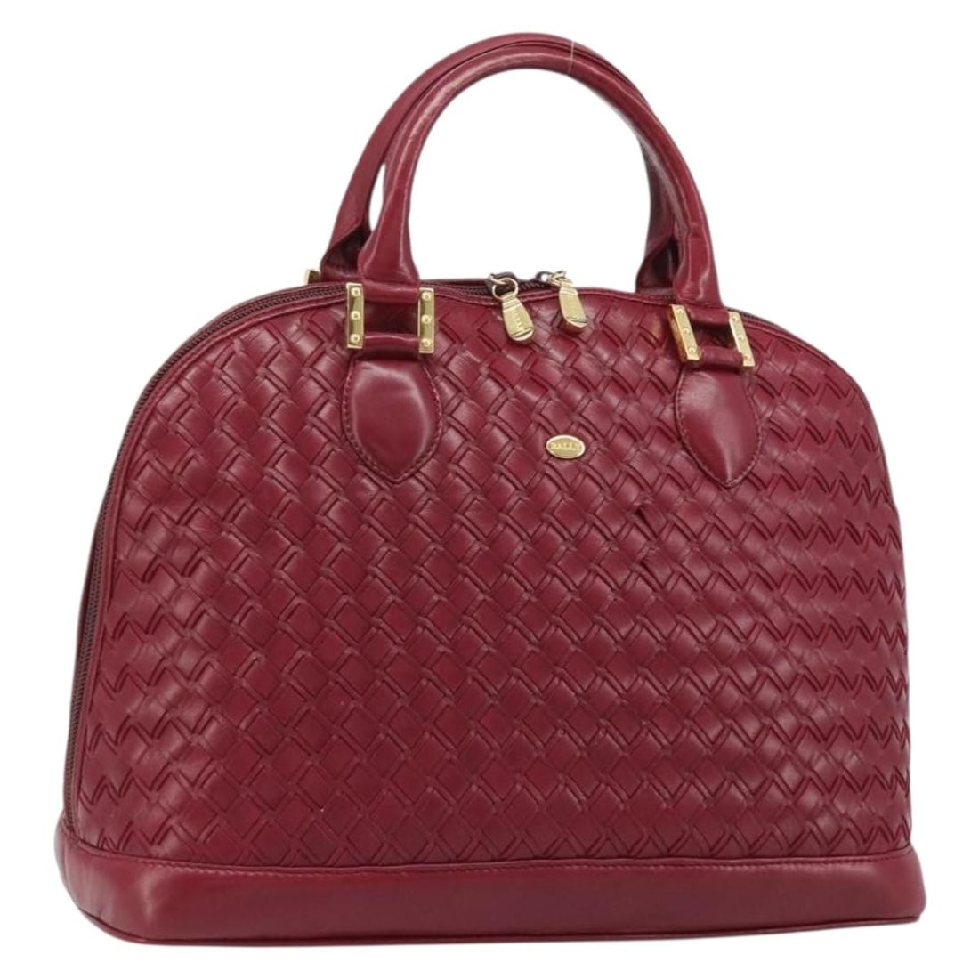 Bally Red Leather Handbag with Gold Accents for Women: Bally Red Leather Handbag with Gold Accents for Women This BALLY women's handbag features a red and gold color scheme and is crafted from leather. Made in Italy, it offers a structured silhouette with