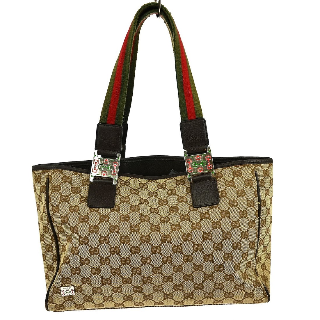 Gucci GG Beige Canvas Leather Top Handle Tote Bag: Gucci GG Beige Canvas Leather Top Handle Tote Bag This vintage Gucci GG tote handbag features the iconic beige canvas with leather accents. Designed in a medium size, it offers a stylish top handle si