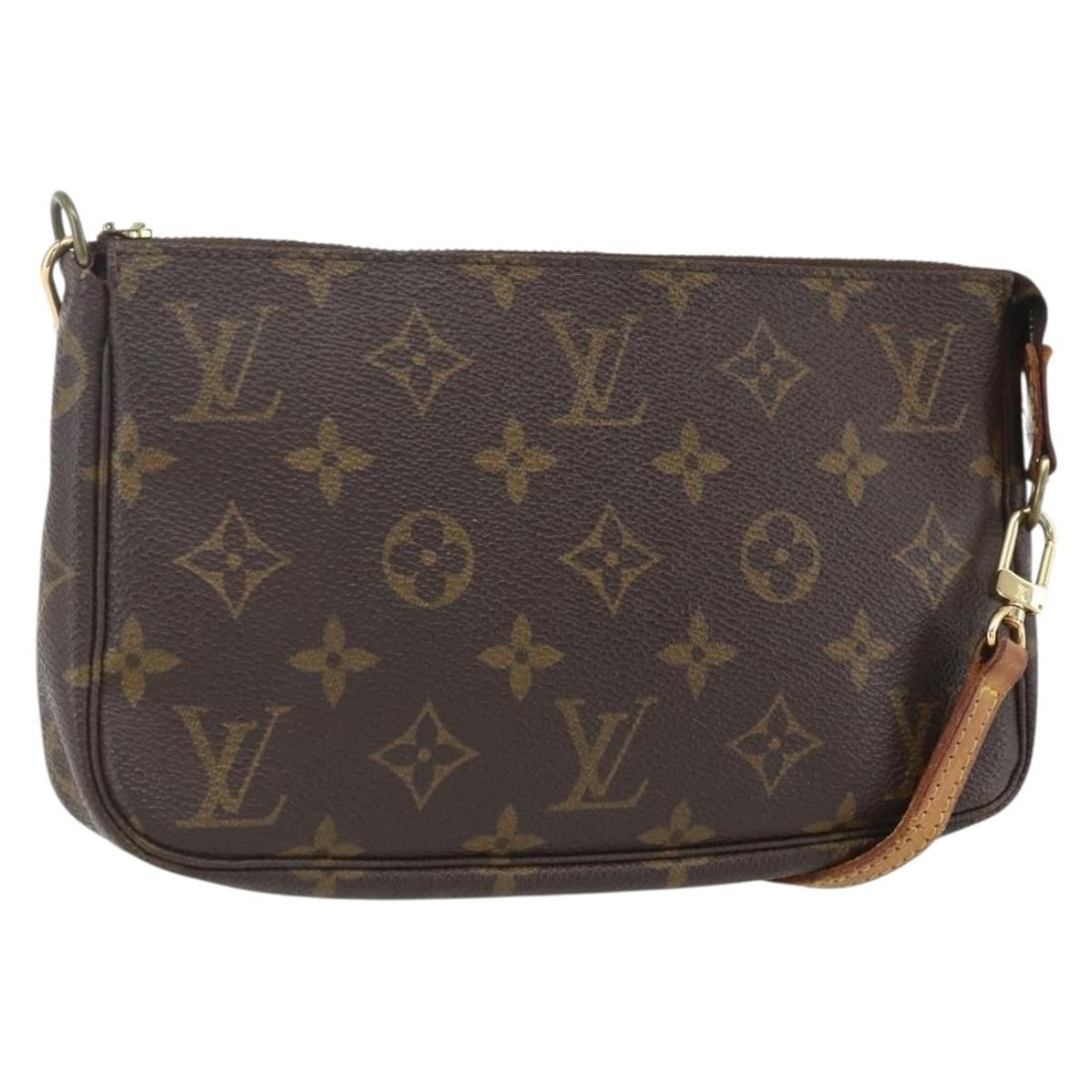 Louis Vuitton Monogram Canvas Pochette Accessoires Pouch M51980 with Strap: Louis Vuitton Monogram Canvas Pochette Accessoires Pouch M51980 with Strap This Louis Vuitton Monogram Pochette Accessoires Pouch (model M51980) is crafted from signature monogram canvas and comes wit