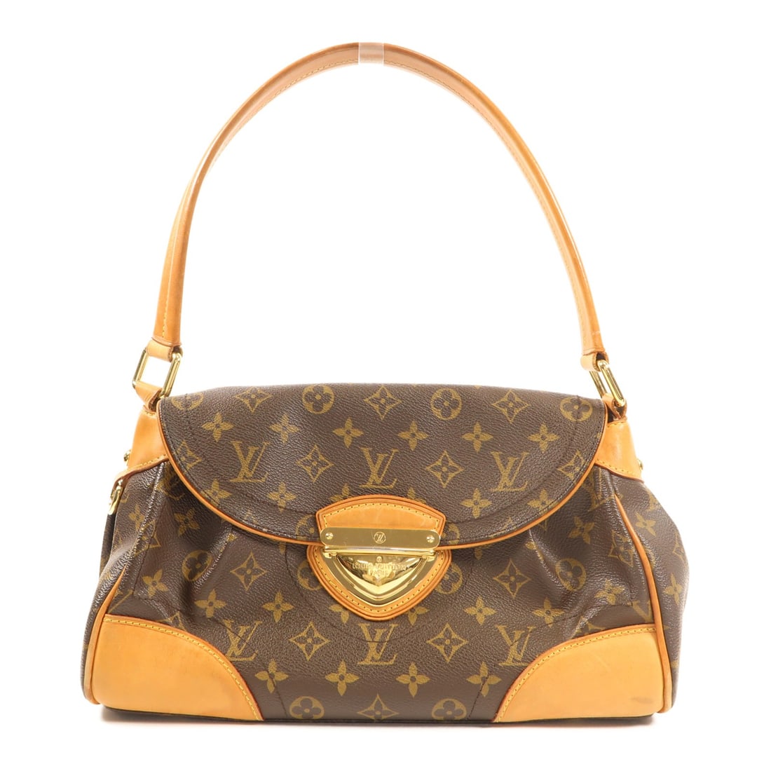Louis Vuitton Beverly MM Monogram Brown Shoulder Bag GHW: Louis Vuitton Beverly MM Monogram Brown Shoulder Bag GHW This Louis Vuitton Beverly MM shoulder bag features the iconic monogram pattern in brown PVC coated canvas. Designed for women, it offers a cla