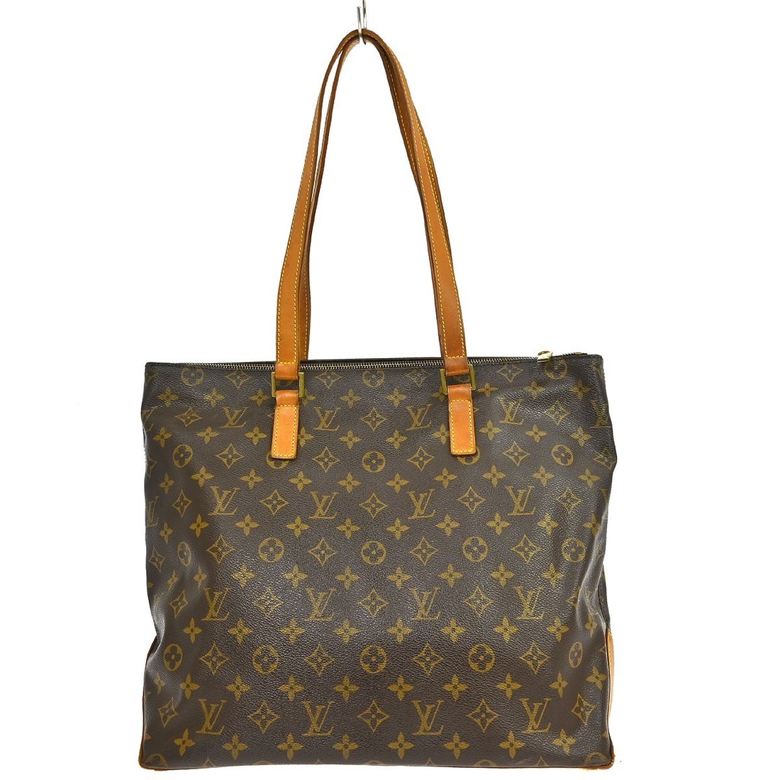 Louis Vuitton Cabas Mezzo Monogram Canvas Large Tote Bag M51151: Louis Vuitton Cabas Mezzo Monogram Canvas Large Tote Bag M51151 The Louis Vuitton Cabas Mezzo tote bag features the iconic monogram canvas leather exterior with brown leather double handles and a zip 