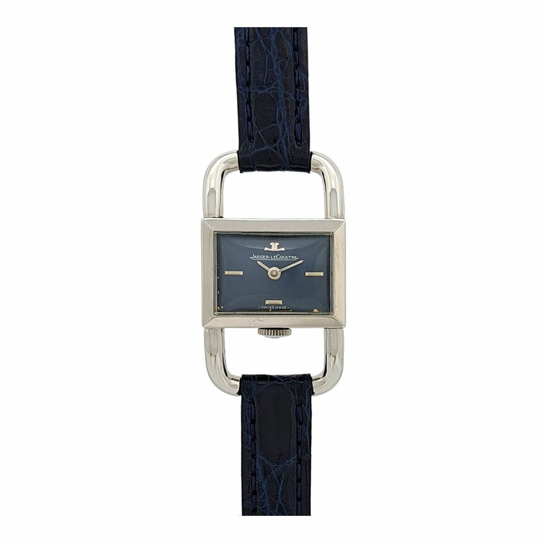 Jaeger-LeCoultre Etrier K840 Manual-Wind Navy Dial Women's Watch: Jaeger-LeCoultre Etrier K840 Manual-Wind Navy Dial Women's Watch This Jaeger-LeCoultre Etrier wristwatch features a stainless steel case and a navy dial, designed specifically for women. Powered by a 