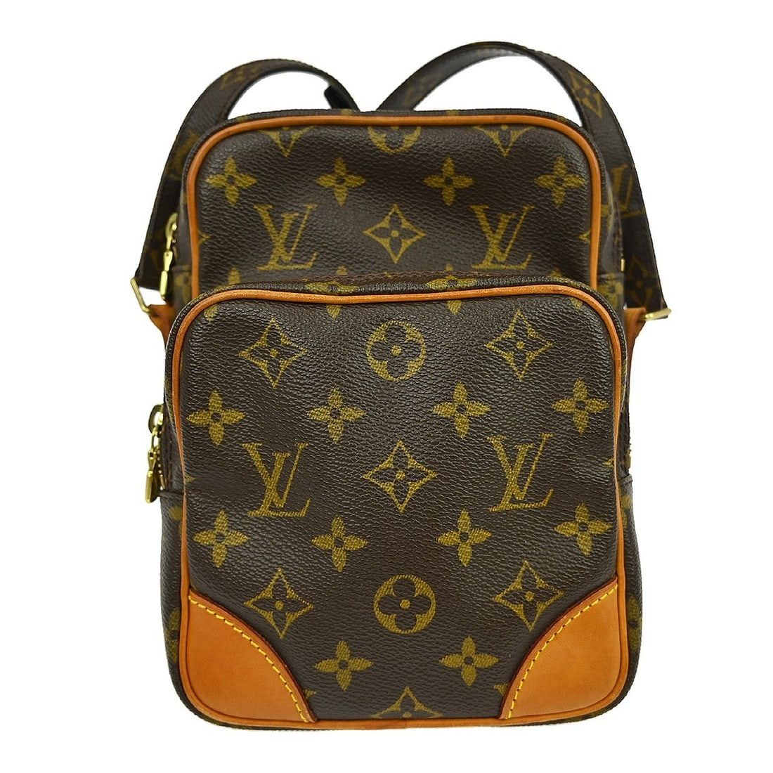 Louis Vuitton Amazone Monogram Canvas Crossbody Bag M45236: Louis Vuitton Amazone Monogram Canvas Crossbody Bag M45236 This Louis Vuitton Amazon crossbody shoulder bag features the iconic monogram canvas leather exterior with brown canvas leather strap and zip