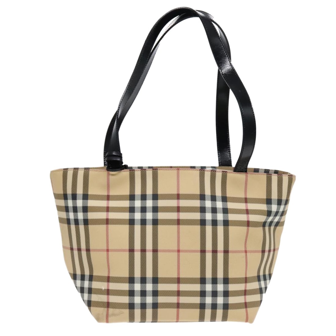Burberry Beige Nova Check Canvas Women's Handbag 21cm x 22cm x 15cm: Burberry Beige Nova Check Canvas Women's Handbag 21cm x 22cm x 15cm This Burberry Nova Check Handbag features the iconic Nova Check canvas in beige, designed for women. The bag is crafted from canvas 