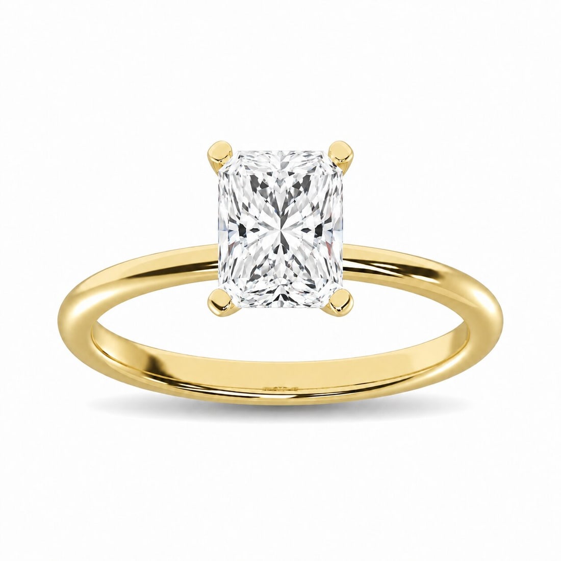 14K Yellow Gold Lab Grown Diamond 1 1/2 Ct.Tw. IGI Certified Radiant Shape Solitaire (Available from (1 of 4)