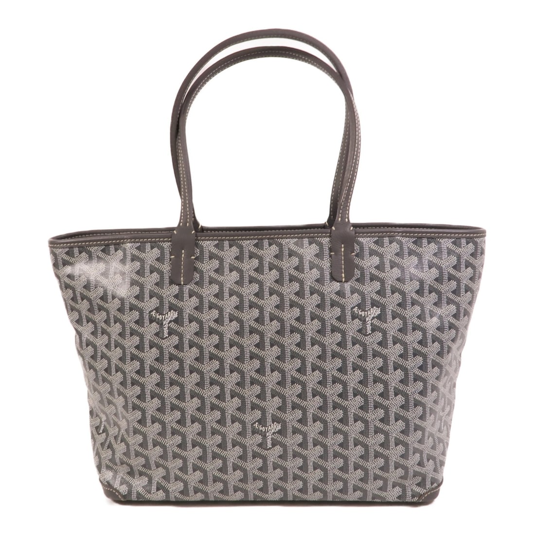 Goyard Artois PM Gray PVC Coated Canvas Tote Bag: Goyard Artois PM Gray PVC Coated Canvas Tote Bag This Goyard Artois PM tote bag features a sophisticated grey PVC coated canvas exterior, offering both durability and style. Crafted in France, this wo