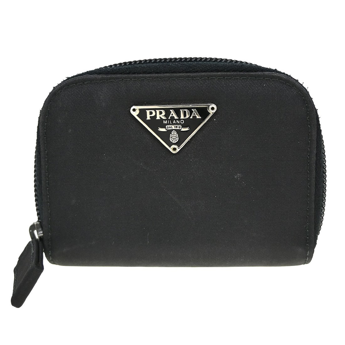Small Black Nylon Wallet by Prada with Logo Accent (1 of 7)