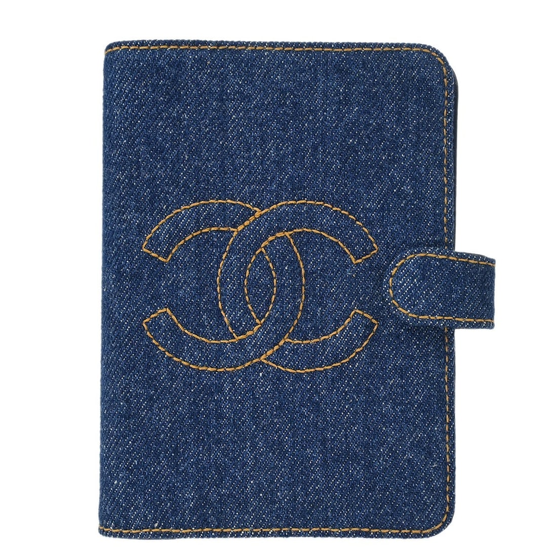 Chanel Indigo Denim Notebook Cover Stylish Accessory: Chanel Indigo Denim Notebook Cover Stylish Accessory This Chanel Indigo Denim Note Book Cover combines luxury with functionality. The exterior features a rich indigo color, presenting a stylish look t