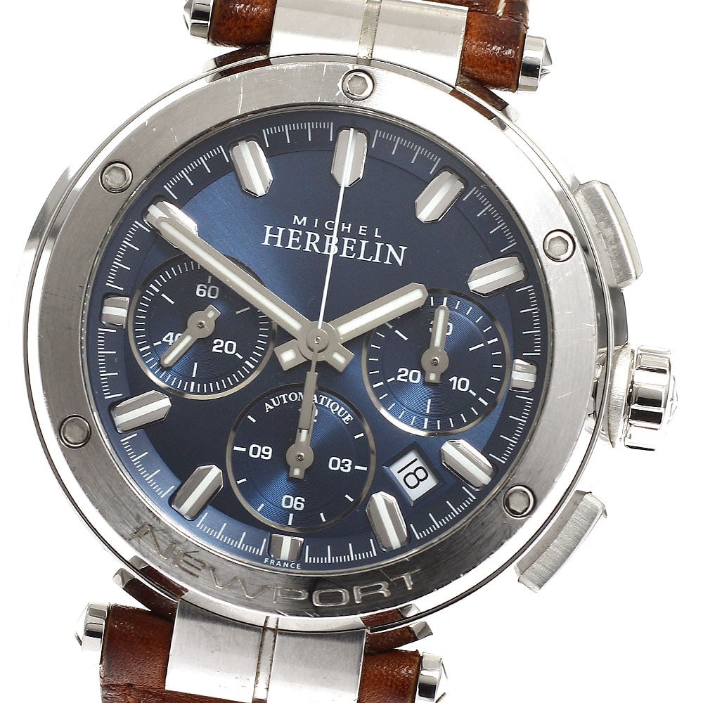Michel Herbelin Newport Chrono Automatic Men's Steel Watch 268 (1 of 7)