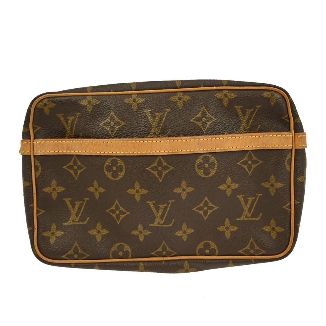 Louis Vuitton Compiegne 23 Monogram Canvas Clutch Bag M51847: Louis Vuitton Compiegne 23 Monogram Canvas Clutch Bag M51847 This Louis Vuitton Compiegne 23 clutch bag features the iconic monogram pattern on brown monogram canvas leather. Designed with a zip closu