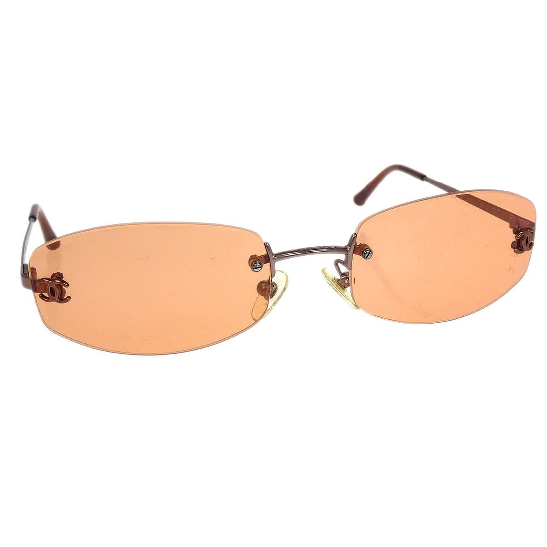 Chanel CC Logos Orange Acrylic Sunglasses for Women 54 19: Chanel CC Logos Orange Acrylic Sunglasses for Women 54 19 Chanel women's sunglasses featuring an orange acrylic frame and matching orange acrylic lenses. The CC Logos model showcases a logo-themed des