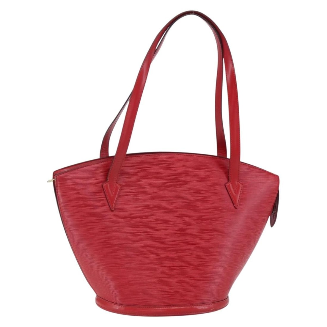 Red Epi Leather Louis Vuitton Saint Jacques Shoulder Bag 44x30x17cm: Red Epi Leather Louis Vuitton Saint Jacques Shoulder Bag 44x30x17cm This Louis Vuitton Saint Jacques handbag is crafted from red Epi leather, designed for women. It features a spacious interior suitab