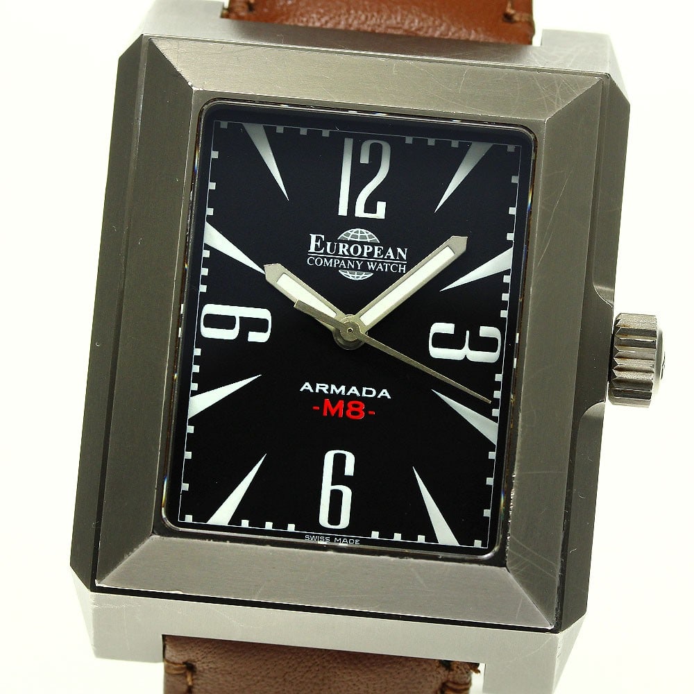 ECW Armada Medium Automatic Chronograph Men's Wristwatch: ECW Armada Medium Automatic Chronograph Men's Wristwatch This ECW European Company Watch Armada Medium AM8TT3851 is a men's wristwatch featuring a stainless steel case and a black dial. It is equipped