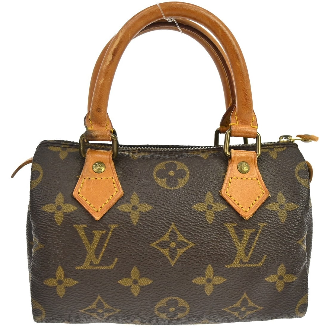 Louis Vuitton Mini Speedy Monogram Canvas Brown Handbag M41534: Louis Vuitton Mini Speedy Monogram Canvas Brown Handbag M41534 This Louis Vuitton Mini Speedy handbag features the iconic monogram canvas leather exterior in brown, complemented by a zip closure and a