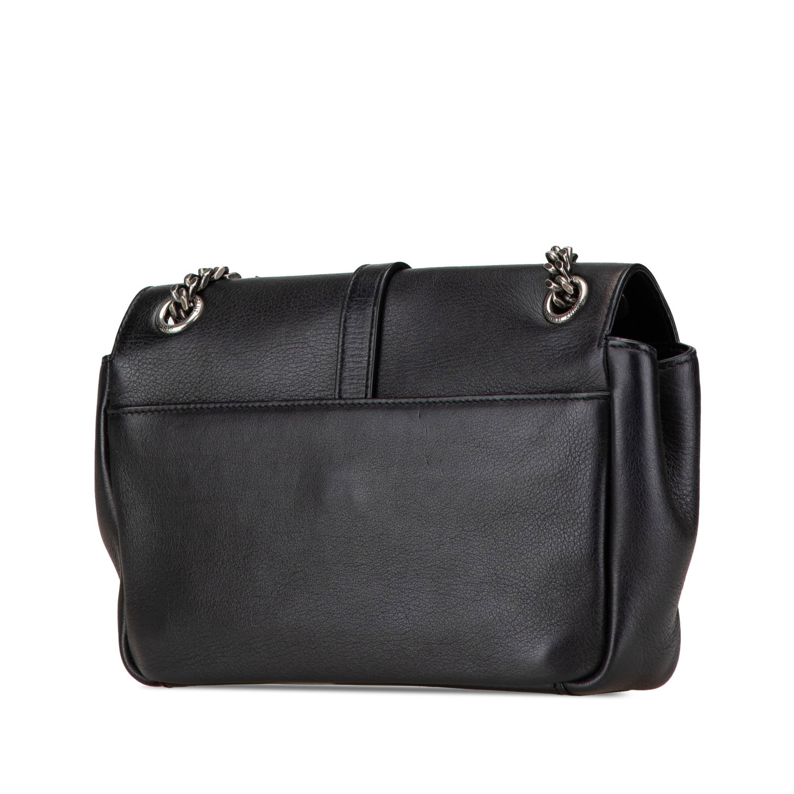 Saint Laurent Black Medium Monogram Heart Patchwork Chain Wallet - 2