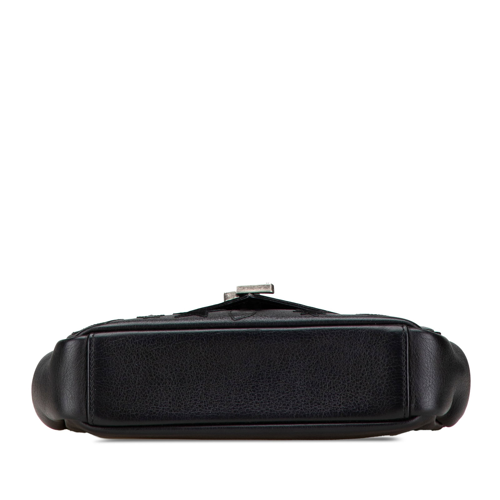 Saint Laurent Black Medium Monogram Heart Patchwork Chain Wallet - 3